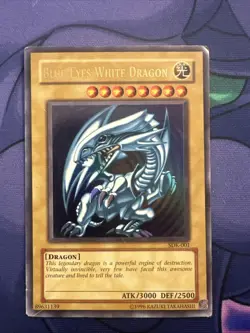 Yugioh Blue-Eyes White Dragon SDK-001 Ultra Rare LP - Image 1