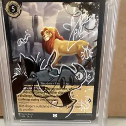 Simba - Rightful King Signed Sketch Auto Mariana Moreno Psa 10 Disney Lorcana - Image 5
