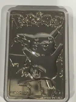 Pokemon Original Packaging 1999 Burger King Pikachu 23K Gold Plated Trading Card - Image 1