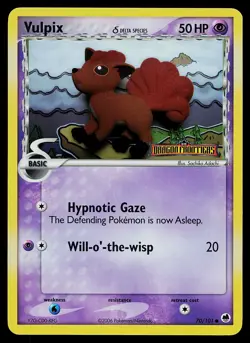 Pokemon Card - Vulpix Dragon Frontiers 70/101 Common Reverse Holo STAMPED - Image 1