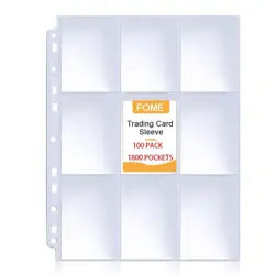 Trading Card Album Binder Protector Pages Sleeves 180 Pocketx100 Sheets Baseball - Image 1