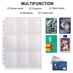 Trading Card Album Binder Protector Pages Sleeves 180 Pocketx100 Sheets Baseball - Image 5