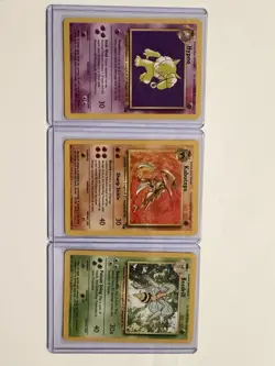Vintage Pokemon Base Set Hypno Kabutops Beedrill Lot 3 Cards - Image 3