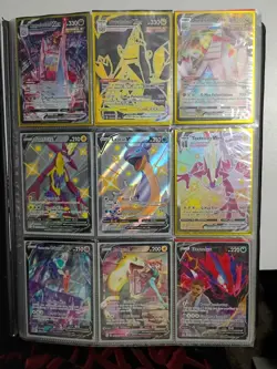 Huge 252 card Pokemon binder collection Illustration Rare , Gold , Vint. & MORE - Image 1