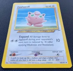 Pokemon TCG Jigglypuff Neo Destiny 44/105 Regular Unlimited Card - Image 2