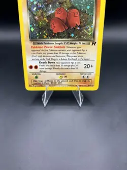 Pokemon Dark Dugtrio TCG Holo Card 6/82 Rocket Rare Unlimited SWIRL - DMG - Image 3