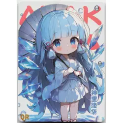 Goddess Story Anime Waifu Card Flower Diary QR Kamisato Ayaka Genshin Impact - Image 1