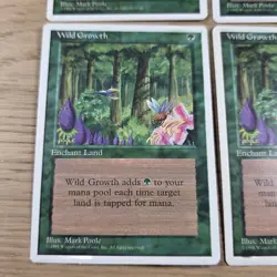4x Wild Growth - LP - Fourth (4th) Edition - MTG - Image 2