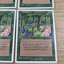 4x Wild Growth - LP - Fourth (4th) Edition - MTG - Image 3