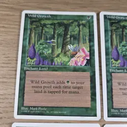 4x Wild Growth - LP - Fourth (4th) Edition - MTG - Image 4