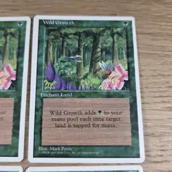 4x Wild Growth - LP - Fourth (4th) Edition - MTG - Image 5