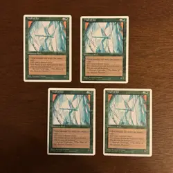 Wall of Ice NM+ 4x NEVER PLAYED MTG 4th Fourth Ed. Magic x4 FAST SHIPPING - Image 1