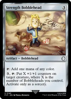 Strength Bobblehead [PIP - 143] - NM [Foil] TCG MTG - Image 1