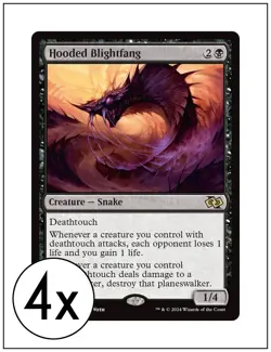 4x Hooded Blightfang, Foundations Jumpstart, Magic MTG NM - Image 1