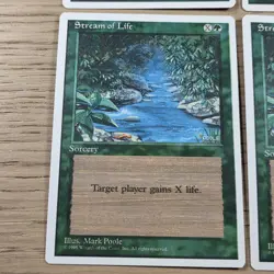 Stream of Life - Fourth Edition - MTG Magic - Playset - Green Sorcery - Image 2