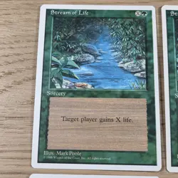 Stream of Life - Fourth Edition - MTG Magic - Playset - Green Sorcery - Image 4