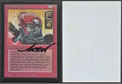 SIGNED MtG Magic Maddocks _ Beta CE _ Artist Proof _ IRONCLAW ORCS _ Glued 1/50! - Image 1