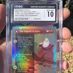 MTG - Avatar The Legend Of Roku/Avatar Roku Mythic Borderless Foil CGC 10 Pop 1 - Image 4