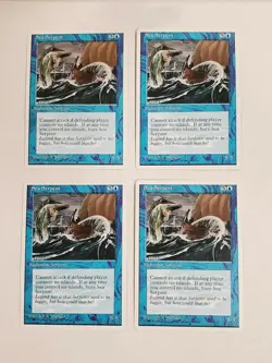 MTG Playset 4x Sea Serpent (4th Edition/Blue/C) - BGM - Image 1
