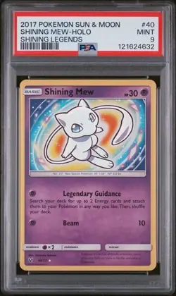 PSA 9 Pokemon Shining Mew 40/73 Shining Legends Ultra Rare Holo MINT Sun & Moon - Image 1