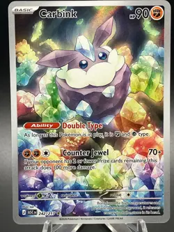 Carbink 242/217 Full Art Holo Rock Basic Ascended Heroes 90HP Pokemon TCG Mint - Image 2