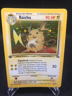 MINT!! 🔥WoTC VINTAGE 1ST EDITION🔥 POKEMON FOSSIL - RAICHU 14/62 - Image 1
