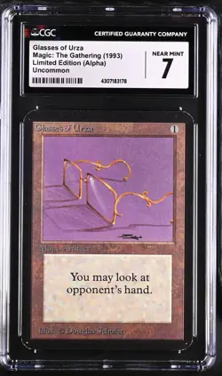 GLASSES OF URZA Alpha CGC 7 Vintage MTG [Nostalgium] - Image 1