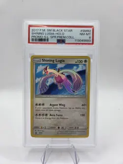 Pokemon TCG Shining Lugia SM82 Holo Rare 2017 Shining Legends Promo PSA 8 - Image 1