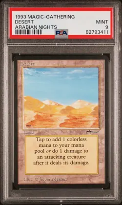 Desert (Mirage / Campfire) - Arabian Nights - MINT - PSA 9. See MTG in Store. - Image 1