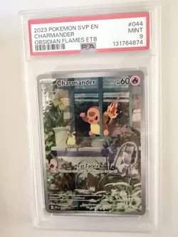 2023 POKEMON SVP EN-SV BLACK STAR PROMO #044 CHARMANDER PSA 9 - Image 1