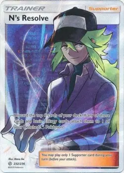 N's Resolve - 232/236 - Full Art Ultra Rare - Cosmic Eclipse #232/236 Pokemon TC - Image 1