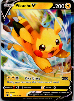 Pikachu V SWSH285 Black Star Promos Extended Art Holo Pokemon Trading 2023 NM - Image 1