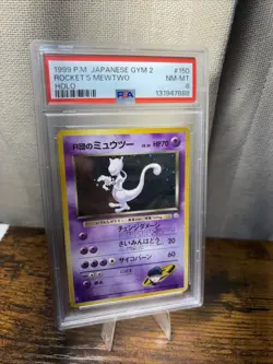 1998 Rocket's Mewtwo #150 Holo PSA 8 NM MINT Rare Pokemon Japanese Gym Heroes - Image 1