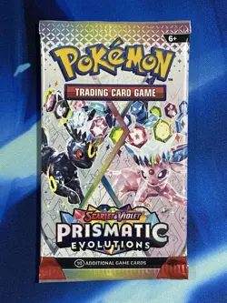 Pokemon 2025 Scarlet & Violet Prismatic Evolutions Booster Pack Lot X8 Artset NM - Image 2