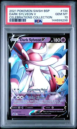 2021 Pokemon Black Star Promo Dark Sylveon EX Celebrations Collection PSA 10 134 - Image 1