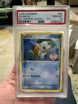 2006 Pokemon EX Crystal Guardian City Champions Squirtle 63/100 PSA 10 Gem Mint - Image 1