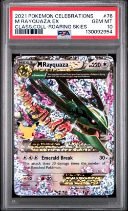 2021 POKEMON CELEBRATIONS CLASSIC COLL #76 M RAYQUAZA EX PSA 10 - Image 1