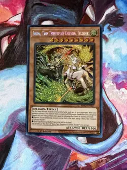Yugioh! Shiina Twin Tempests of Celestial Thunder - BPRO-EN027 1st Edition NM - Image 1