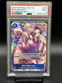 One Piece 2022 OP01 ENG Boa Hancock #078 Alt Art PSA 9 - Image 1