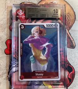 One Piece CCG Stussy Starter Deck 21 Gear 5 ST21-006 BGS 10 Pristine - Image 2
