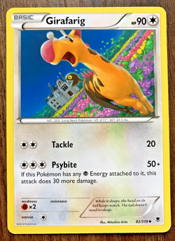 Girafarig 82/119 - 2014 Pokemon Phantom Forces Uncommon Card - CLEAN NM - Image 1