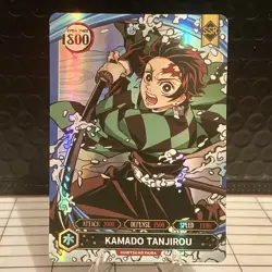 Tanjiro Kamado Demon Slayer Anime Holo Foil Trading Card Singles - Desc - Image 1