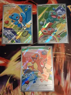 Pokemon First Partner 30th Bulbasaur Charmander Squirtle Promo Set 3 Cards Kanto - Image 1