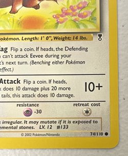 Eevee 74/110 Legendary Collection Pokemon Card TCG - Image 4