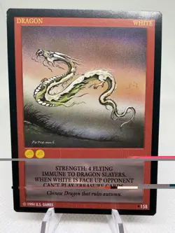 White #158 - Wyvern CCG Trading Card (US Games TCG, 1994) Limited, Rare Dragon - Image 1
