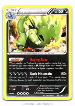 Tyranitar 56/124 - Fates Collide - Holo Rare Pokemon Card - Near Mint - Image 1