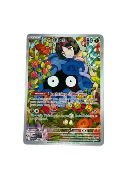 Pokemon Erika's Tangela Full Art Holo Scarlet & Violet 218/217 Grass Basic Card - Image 1