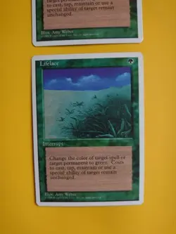 Lifelace x2 4th Edition Interrupt Magic the Gathering Card. Old Vintage - Image 2