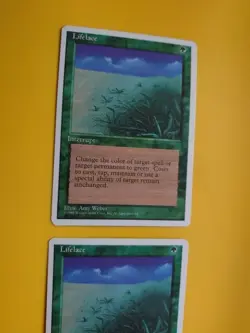 Lifelace x2 4th Edition Interrupt Magic the Gathering Card. Old Vintage - Image 4