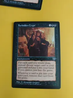 Forbidden Crypt. Enchantment Mirage. Old Vintage. Magic the Gathering Card. - Image 1